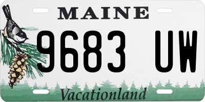 ME license plate 9683UW