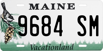 ME license plate 9684SM