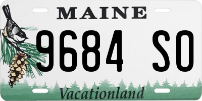 ME license plate 9684SO