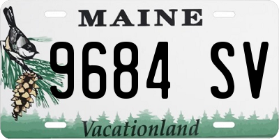 ME license plate 9684SV