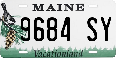 ME license plate 9684SY