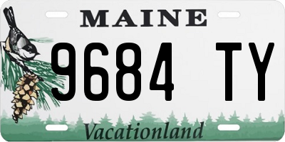 ME license plate 9684TY