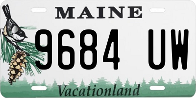 ME license plate 9684UW