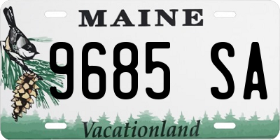 ME license plate 9685SA