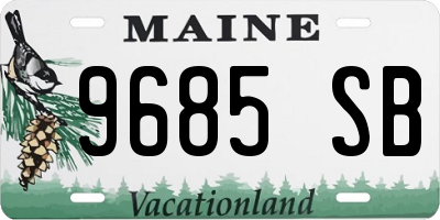 ME license plate 9685SB