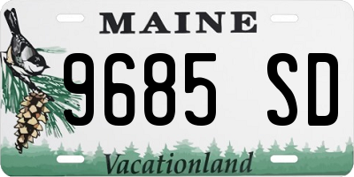 ME license plate 9685SD