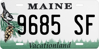 ME license plate 9685SF