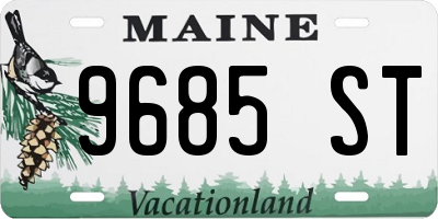 ME license plate 9685ST