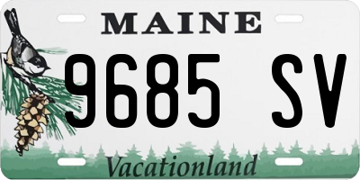 ME license plate 9685SV