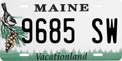 ME license plate 9685SW