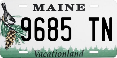 ME license plate 9685TN