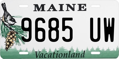 ME license plate 9685UW