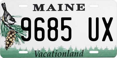 ME license plate 9685UX