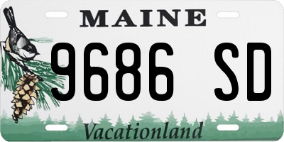 ME license plate 9686SD
