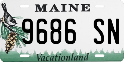 ME license plate 9686SN