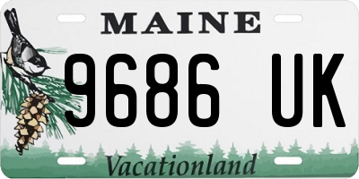 ME license plate 9686UK