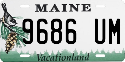 ME license plate 9686UM