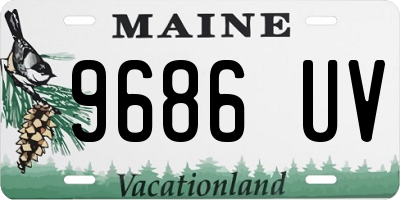 ME license plate 9686UV