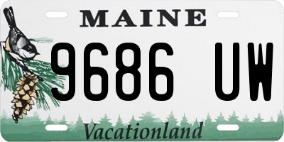 ME license plate 9686UW