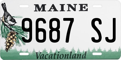 ME license plate 9687SJ