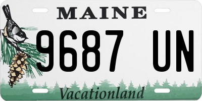 ME license plate 9687UN