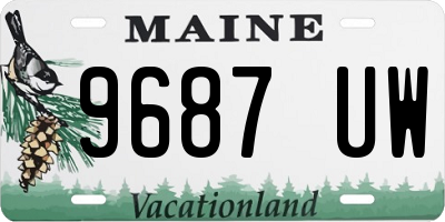 ME license plate 9687UW