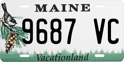 ME license plate 9687VC