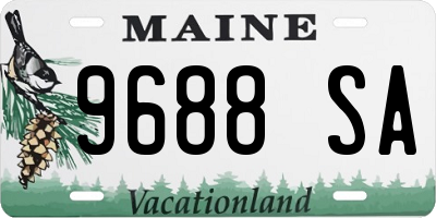 ME license plate 9688SA