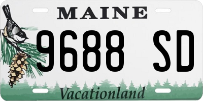 ME license plate 9688SD
