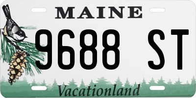 ME license plate 9688ST
