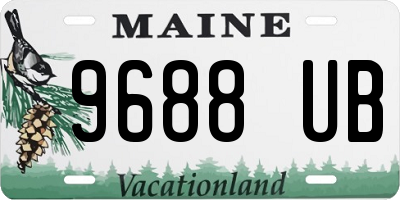 ME license plate 9688UB