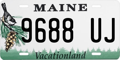 ME license plate 9688UJ