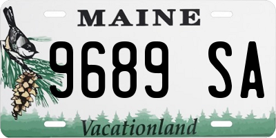 ME license plate 9689SA