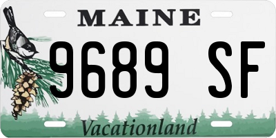 ME license plate 9689SF