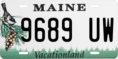 ME license plate 9689UW