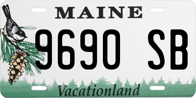 ME license plate 9690SB