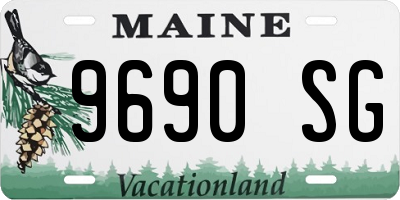 ME license plate 9690SG