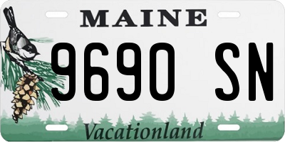 ME license plate 9690SN