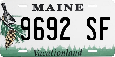 ME license plate 9692SF