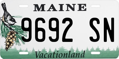 ME license plate 9692SN