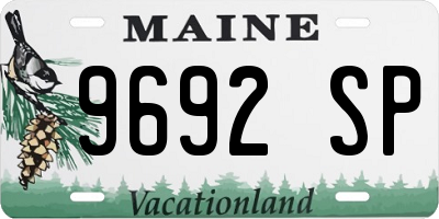 ME license plate 9692SP