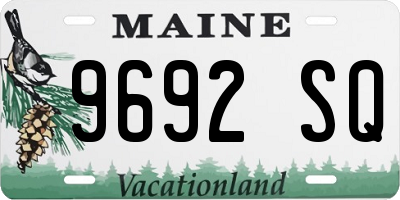 ME license plate 9692SQ