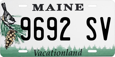 ME license plate 9692SV