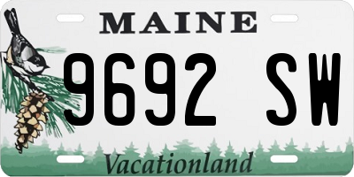 ME license plate 9692SW