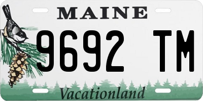 ME license plate 9692TM
