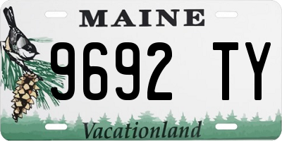 ME license plate 9692TY