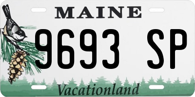 ME license plate 9693SP