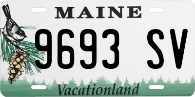 ME license plate 9693SV