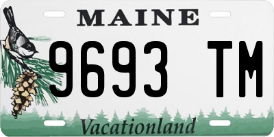 ME license plate 9693TM
