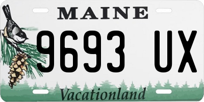 ME license plate 9693UX